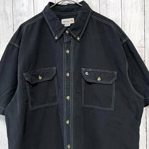 カーハート Carhartt 半袖シャツ ワークシャツ メンズ ワンポイント XXLサイズ 5-667