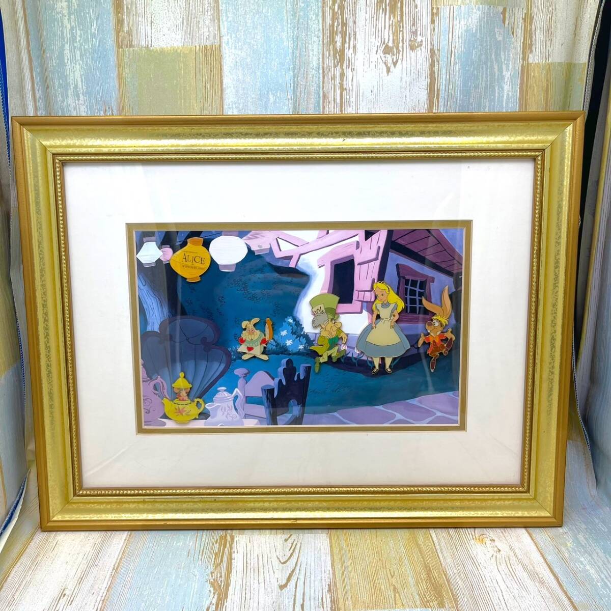 50th Anniversary 3000 Pieces Limited Edition★Alice in Wonderland White Rabbit Frame Painting Certificate★Disney Pin Badge Pin Badge, antique, collection, disney, others