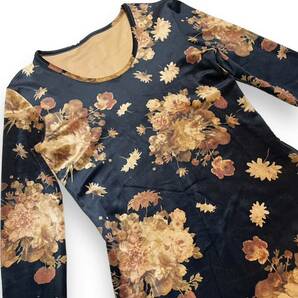 Rare 1996AW YOSHIKI HISHINUMA Velours Flower Dress issey miyake Collection Archive pleats please masaki matsushima 90s 菱沼良樹の画像5