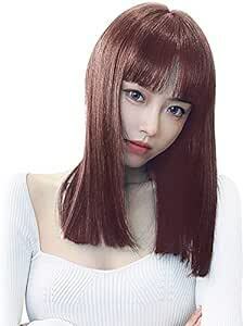 Candybay wig long medium nature full wig semi long Sara gloss long strut re year lady's .