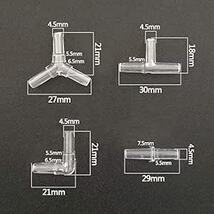YFFSFDC エアーチューブコネクター 40個入り Y型/T型/L型/I型 水槽用 三又＆二又分岐 チューブコネクタ 継手 アク_画像2