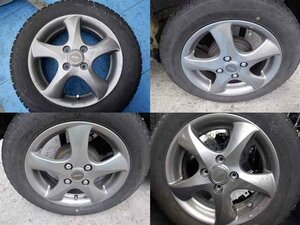 ★4159★MK53S★スペーシア★155/65R14　14×4　1/2J　社外　アルミホイール　14インチ　4本セット