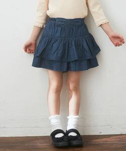 ☆any FAM KIDS☆エニィファムキッズ☆フリルキュロット☆デニム130cm☆プティマイン☆ブランシェス☆アプレレクール☆