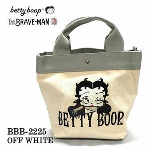 The BRAVE-MAN × BETTY BOOP ベティ ブープ 【定価￥6900＋税】 キャンバスミニトート BBB-2225 WHITE