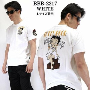 The BRAVE-MAN × BETTY BOOP ベティ ブープ 【定価￥7900＋税】 半袖TEE BBB-2217 WHITE サイズ M