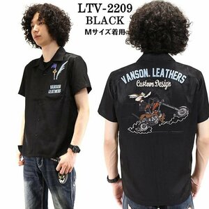 VANSON LEATHERS × LOONEY TUNES ルーニー テューンズ 【定価\16800＋税】 レーヨン半袖シャツ LTV-2209 BLACK サイズ M