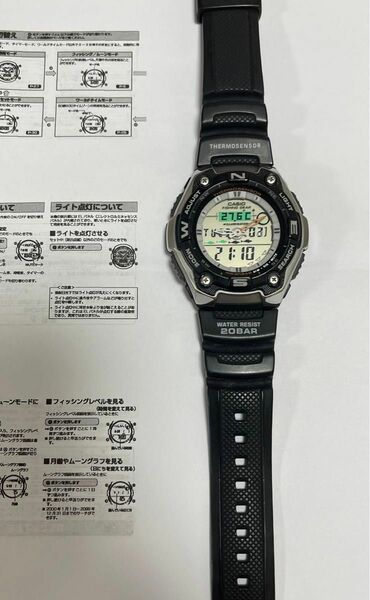 美品　温度計 フィッシングモデル CASIO Collection SPORTS AQW-101J-1A