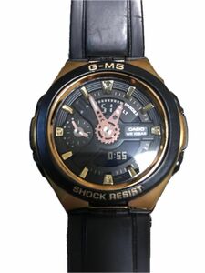 上位機種モデル！ 機能性抜群 男性にも カシオ腕時計 ベビージー G-MS MSG-400G レディース ブラック/ゴールド