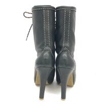 ◆Vivienne Westwood ヴィヴィアンウエストウッド レースアップブーツ 40◆ ブラック レザー レディース 靴 シューズ ブーティー boots_画像4