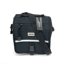 美品◆GUESS ゲス ショルダーバッグ◆ ブラック ナイロン メンズ 斜め掛け bag 鞄_画像1