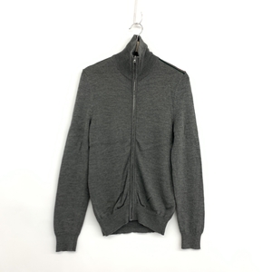 *GUCCI Gucci Zip up knitted XS* gray men's tops driver's knitted Sherry line 