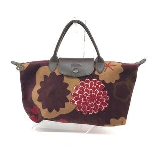 ◆LONGCHAMP ロンシャン プリアージュS ハンドバッグ◆ ブラウン/ボルドー レディース bag 鞄