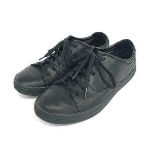 ◆Clarks クラークス クッションソール スニーカー US7 1/2◆ ブラック レザー メンズ 靴 シューズ sneakers