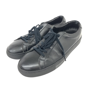 ◆YOAK ヨーク スニーカー 42◆ ブラック レザー メンズ 靴 シューズ sneakersの画像1
