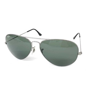 良好◆Ray-Ban レイバン サングラス◆W3131 シルバーカラー ティアドロップ メンズ 62□16 sunglasses 服飾小物