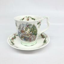 ◆Royal Doulton ロイヤルドルトン メリーミッドウインター カップ＆ソーサー◆ ホワイト 陶器 洋食器_画像1