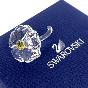 美品◆SWAROVSKI スワロフスキー フィギュリン◆ クリスタル フラワーモチーフ 置物