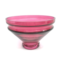 美品◆RAAWII ラーウィー ガラスボウル 23㎝◆ レッド/ピンク ガラス 洋食器 インテリア_画像1