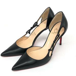 ◆Christian Louboutin クリスチャンルブタン パンプス 36◆ ブラック レザー ピンヒール ハイヒール レディース 靴 シューズ shoes