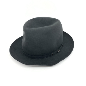 良好◆Borsalino ボルサリーノ ハット ◆ ブラック 毛100％ フェルト ユニセックス 帽子 ハット hat 服飾小物