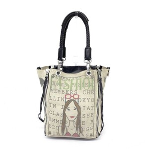 *BARBARA RIHL Barbara reel tote bag * beige suede Zip design lady's bag bag 