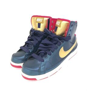 新品同様◆NIKE ナイキ AIR TROUPE MID スニーカー 24.5◆ ネイビー レディース 靴 シューズ sneakers