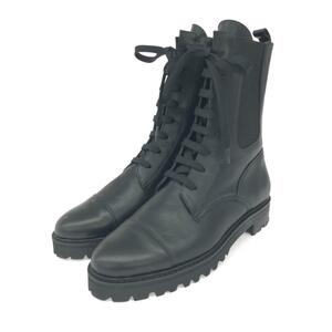 新品同様◆DIANA ダイアナ ブーツ 23 1/2◆ ブラック レースアップ/サイドジップ レディース 靴 シューズ ブーティー boots