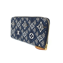 美品◆LOUIS VUITTON ルイヴィトン ジッピーウォレット Since1854 モノグラムジャガード 長財布◆M80212 TN0271 ブルー レディース_画像2