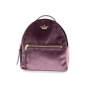  excellent *Kate spade Kate Spade rucksack * purple bell bed round fastener lady's backpack bag bag 