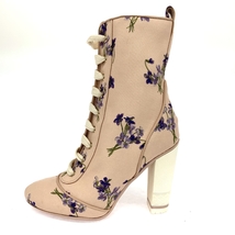 未使用品◆RED VALENTINO レッドヴァレンティノ ブーツ 38◆KQ0S0768 ピンク レディース 靴 シューズ ブーティー boots キャンバス 花柄_画像2