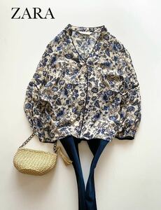 【 ZARA】訳あり〜ボタニカルとろみプルオーバー