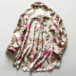 【 ZARA】花柄プリント サテンブラウスの画像7