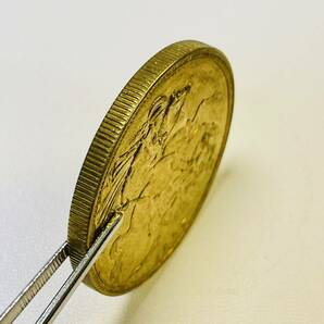 イギリス 硬貨 古銭 ヴィクトリア女王 1897年 イギリス領オーストラリア 聖ジョージ 竜殺し ナイト ドラゴン コイン 重27.79g 金貨の画像4