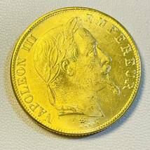 フランス 硬貨 古銭 ナポレオン三世 1859年 レジオンドヌール勲章 月桂樹 鷲 盾 コイン 重12.20g 金貨 _画像2