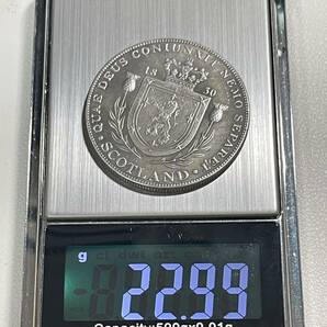 イギリス 硬貨 古銭 ジョージ四世 1830年 スコットランドパターン 国章 ライオン クラウン コイン 重22.99gの画像5