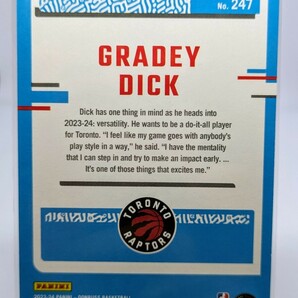 【1円スタート】2023-24 Panini Donruss - GRADEY DICK RC Rated Rookie Card #247 / Toronto Raptorsの画像2
