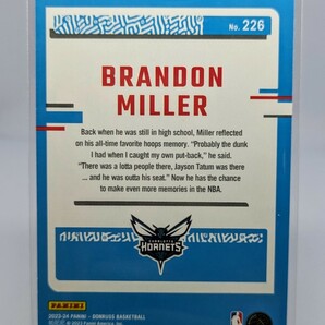 【1円スタート】2023-24 Panini Donruss - Brandon Miller RC Rated Rookie / Hornets ルーキーカードの画像2