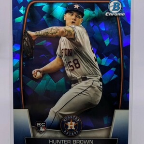 【1円スタート】2023 Topps Bowman Chrome Sapphire - Hunter Brown RC Orange 75シリアル / Astros オマケ付き の画像3