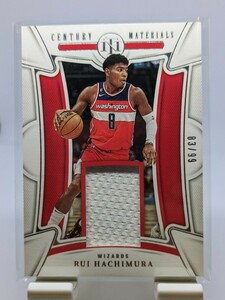 【1円スタート】2022-23 Panini NATIONAL TREASURES - 八村塁 CENTURY PATCH 99シリアル / Wizards Lakers