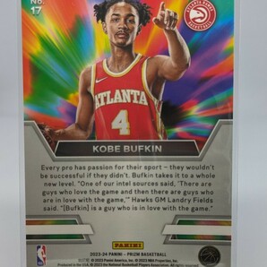 【1円スタート】2023-24 Panini Prizm - KOBE BUFKIN RC Instant Impact Insert / Hawks ルーキーカードの画像2