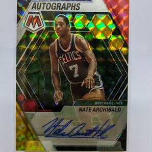 【1円スタート】2022-23 Panini Mosaic - Nate Archibald Mosaic Choice AUTO Autographs / BOSTON CELTICS 直筆サインの画像1