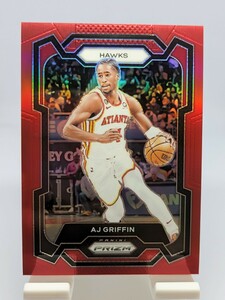 【100円スタート】AJ Griffin - 2023-24 Panini Prizm Red Prizm 299シリアル / Atlanta Hawks チームカラーマッチ 