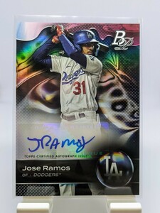 【1円スタート】Jose Ramos - 2023 Topps Bowman Platinum Top Prospect Autograph / Dodgers ドジャース 直筆サイン トッププロスペクト