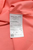 HGC-A332/美品 ESCADA 半袖Tシャツ カットソー ブラウス ロゴプレート ストレッチ コットン S コーラルピンク_画像7
