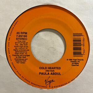 【SOUL】PAULA ABDUL # COLD HEARTED / ONE OR THE OTHER / US / 7 / 1988