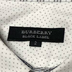 バーバリーブラックレーベル BURBERRY BLACK LABEL【人気の袖裏ノバチェック柄】長袖シャツ ドレスシャツ ドッド柄 Mサイズの画像6