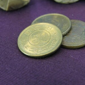 今月のお買い得品 CD-8 小型50銭黄銅 未使用 3束 バラ5枚 三和銀行の画像2