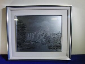 今月のお買い得品　CD-92　「ウインター城」　金属版画　スクラッチ　インテリアアート　絵画　風景