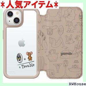 Premium Style iPhone 13用 ガラ ース トムとジェリー/モカ PG-WGF21K02TAJ 514