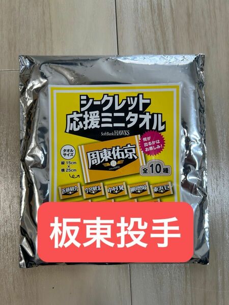 【新品未使用】福岡ソフトバンクホークス　応援ミニタオル　板東投手